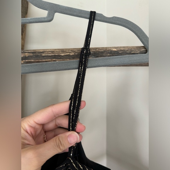 Altar’d State Adjustable Spaghetti Strap Sparkle Stripe Jumpsuit Size M - Picture 5 of 8